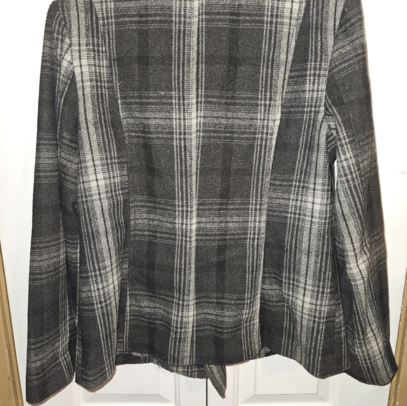 OLD NAVY Black and Gray Plaid Women's Peacoat XL - Picture 3 of 4